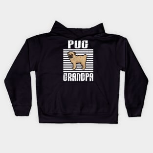 Pug Grandpa Proud Dogs Kids Hoodie